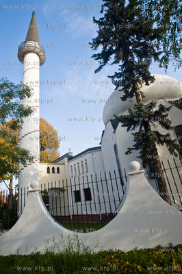 Gdansk. Meczet przy ul. Abrahama, pod drzwiami ktorego...