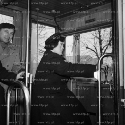 Motornicza tramwaju. ( lata60 ) 1960 0006170z_gdynia...