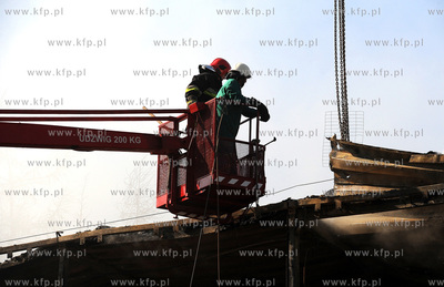 Kamien Pomorski/Zachodniopomorskie. Pozar hotelu socjalnego...