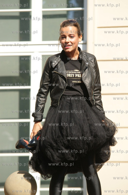 Gdansk. Dlugi Targ. Happening pt Aktorzy Przyjechali...