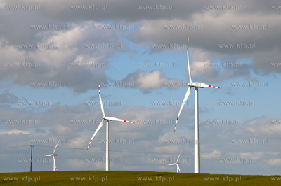 Farma wiatrowa w Pelplinie, skladajaca sie z 24 elektrowni...