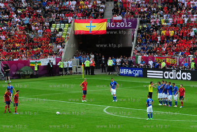 Gdansk, PGE ARENA. Mecz EURO 2012 grupy C, Hiszpania...