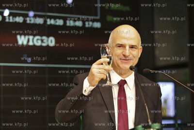 Warszawa Debiut Energa SA na gieldzie N/z prezes zarzadu...