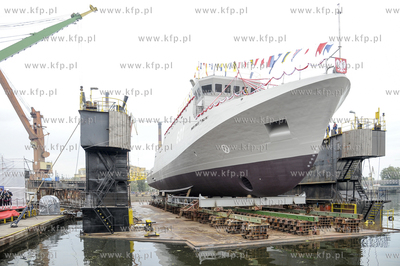 Gdansk  Stocznia Remontowa Shipbuilding Chrzest i wodowanie...