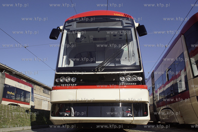 Zajezdnia Wrzeszcz. Nz. tramwaj Pesa Jazz Duo 07.02.2020...