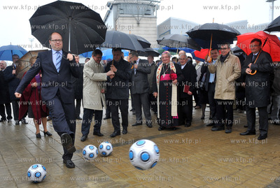 Gdansk. Rebiechowo. Uroczystosc wmurowania kamienia...