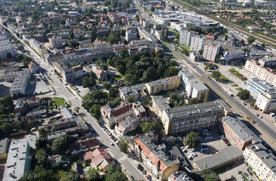 Gdansk Wrzeszcz z lotu ptaka. Okolice ul. Partyzantow,...