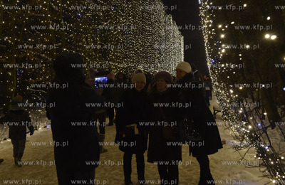 Gdańsk. Iluminacja świąteczna w Parku Oliwskim....