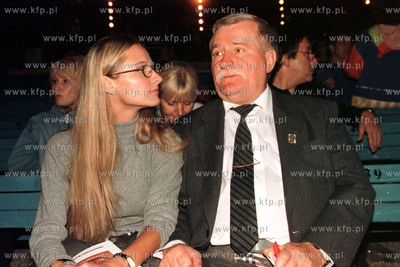Magda Walesowa i Lech walesa na Festiwalu w Sopocie....