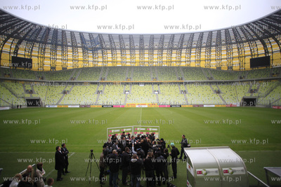 Gdansk. PGE Arena. Konferencja prasowa nowego trenera...