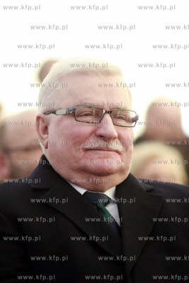 Gdansk Rebiechowo. Lotnisko im. Lecha Walesy. Uroczyste...