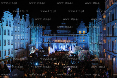 Gdansk. Dlugi Targ. Koncert Cała Polska śpiewa kolędy...
