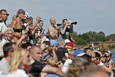 Inscenizacja bitwy morskiej w okolicy Twierdzy Wisloujscie....