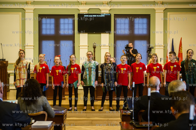 Gdansk. Nowy Ratusz. XXXII Sesja Rady Miasta Gdanska....