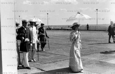 Molo w Sopocie. Plan filmowy "Miedzy ustami a brzegiem...