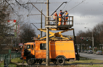 Naprawa trakcji tramwajowej na ul.Kartuskiej w Gdansku,...