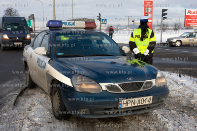 Gdansk skrzyzowanie ul. Kartuskiej i Szczesliwej. Kierowca...