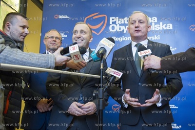 Gdansk. Spotkanie Grzegorza Schetyny i Slawomira Neumanna...