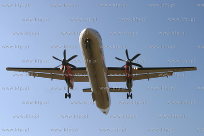 Port lotniczy w Gdansku Rebiechowie. Samolot Polskich...