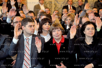 Gdansk. Ratusz Glownomiejski. Uroczysta sesja Rady...