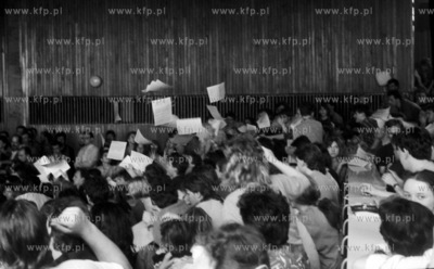 Strajk studencki na Uniwerytecie Gdanskim w Gdansku....