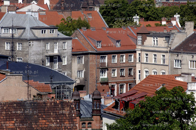 Gdansk.Widok z wiezy kosciola sw. Jana na skrzyzowanie...