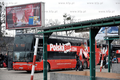 Dworzec autobusowy PKS w Gdansku. Stanowisko autobusow...