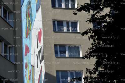 Gdańsk Zaspa. Jedna z prac Kolekcji Malarstwa Monumentalnego....