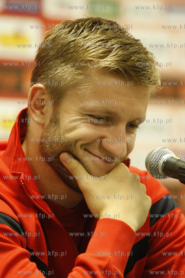 Gdansk. Stadion pilkarski PGE Arena. Konferencja prasowa...