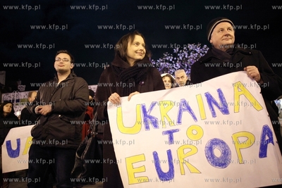 Manifestacja solidarnosci z kijowskim Majdanem w Sopocie....