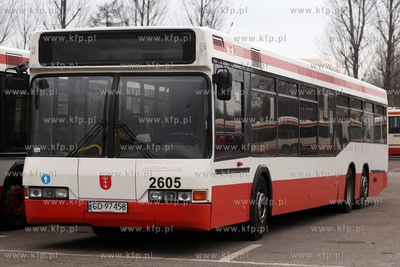 Zajezdnia autobusowa ZKM przy ul. Hallera w Gdańsku....
