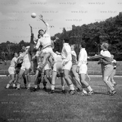 Mecz rugby reprezentacji Polski z Rumunia na stadionie...