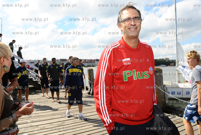 Sopot - molo. Polska - Brazylia na Morzu Baltyckim....