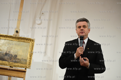 Pokaz szesciu obrazow i jednej rzezby w Oddziale Sztuki...