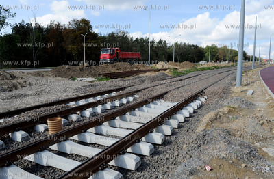 Gdansk. Budowa ulicy Nowej Lodzkiej w Gdansku. 21.09.2011...