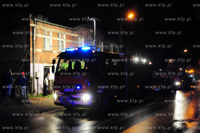 Gdansk Orunia. Pozar mieszkania przy ulicy Malomiejskiej...
