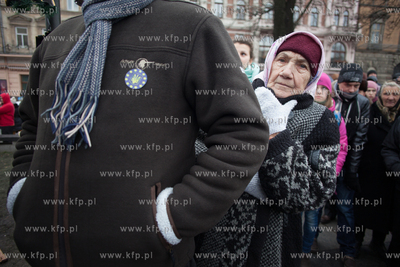 Lwow, Ukraina NZ Demonstracje antyrzadowe na placu...