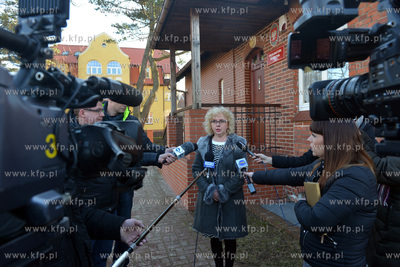 Konferencja prasowa przed prokuratura rejownowa w Wejherowie...