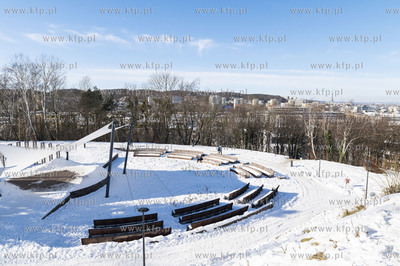 Gdynia. Zimowy widok z Kamiennej Góry. 15.02.2021...