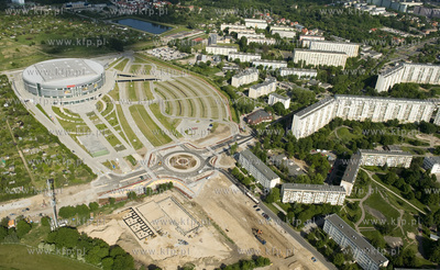 Gdansk Zabianka i Sopot z lotu ptaka. Hala Ergo Arena...