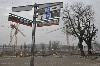 Gdansk Wrzeszcz. Budowa przez firme Hossa osiedla Garnizon....