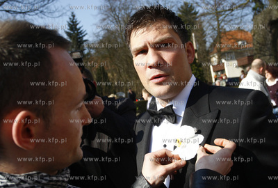 Gdansk. Katedra Oliwska. Slub Dariusza Michalczewskiego...