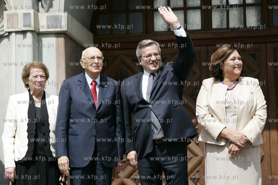 Gdansk. Dwor Artusa. Powitanie przez Prezydenta RP...