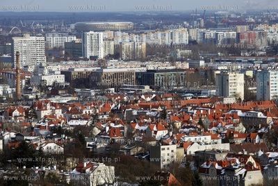 Gdansk Oliwa. Widok z wiezy widokowej na Pacholku....