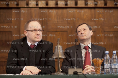 Sesja Rady Miasta Sopotu. Nz. Jaroslaw Kempa i Wojciech...