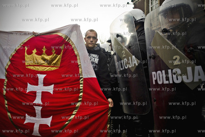 Gdańsk. Manifestacja przeciw imigrantom. 22.11.2015...