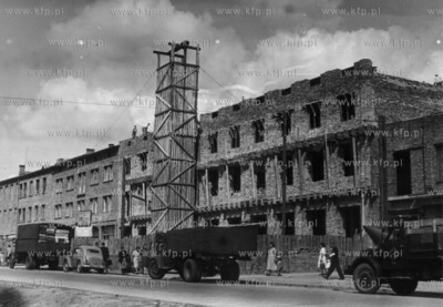 Budowa ul. Grunwaldzkiej we Wrzeszczu. 1952 (?)  Fot....