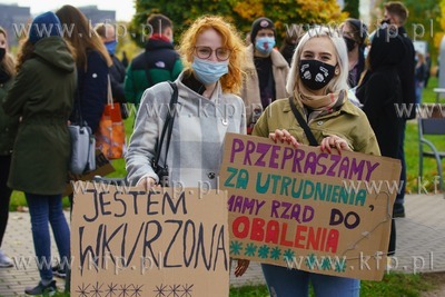 Gdańsk. Siódmy dzień manifestacji w Gdańsku przeciwko...