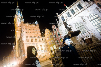 Gdansk. Dlugi Targ. Ogolnopolska akcja pt. Marsz Tysiaca...