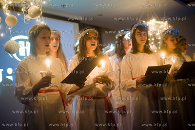 Gdansk. Hotel Hilton. Spotkanie Swiateczne ze szwedzką...